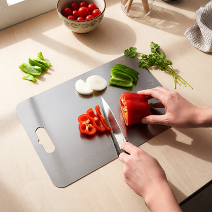 Large Stainless Steel Cutting Board – 31x20.5cm with Scale