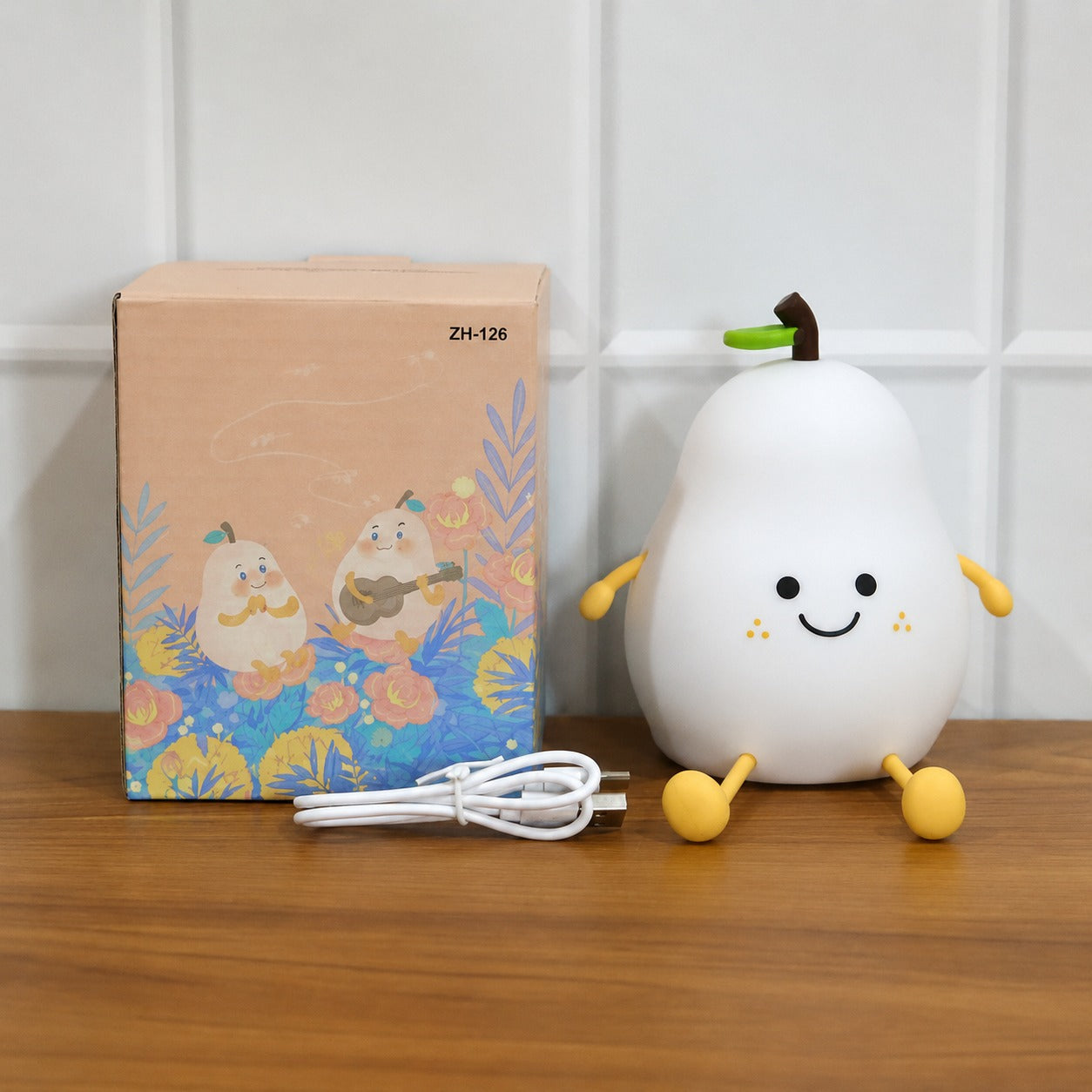 Pear Silicone Night Lamp – Multi-Color LED & Touch Control