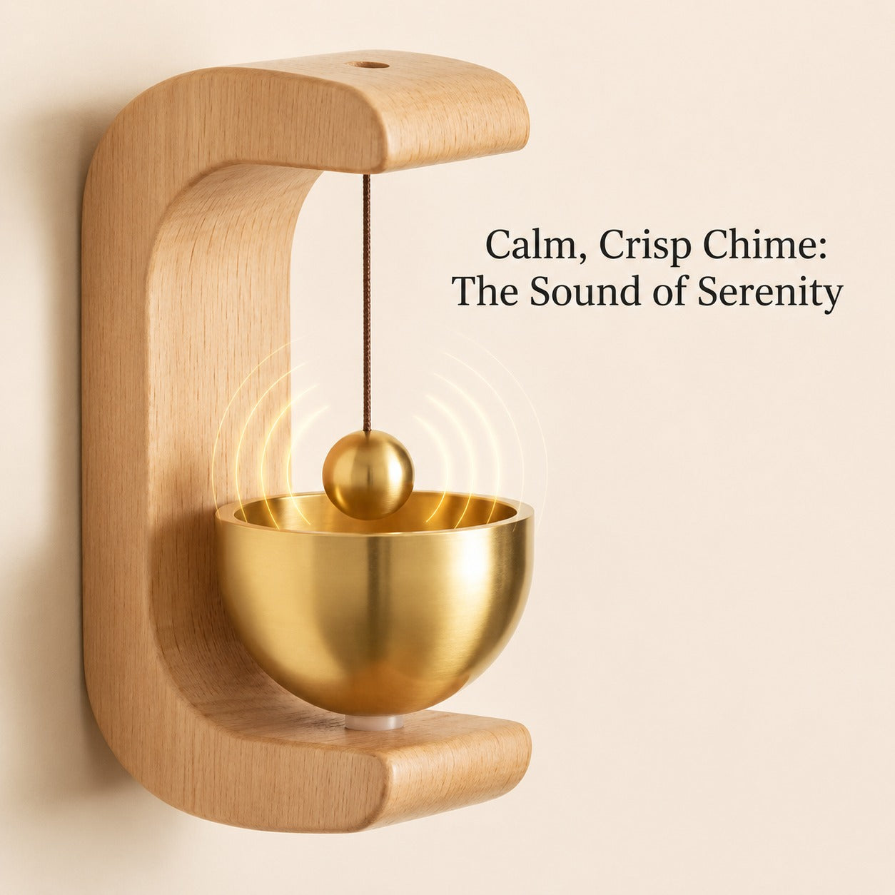 Zen Meditation Bell – Calming Sound with Wooden Stand