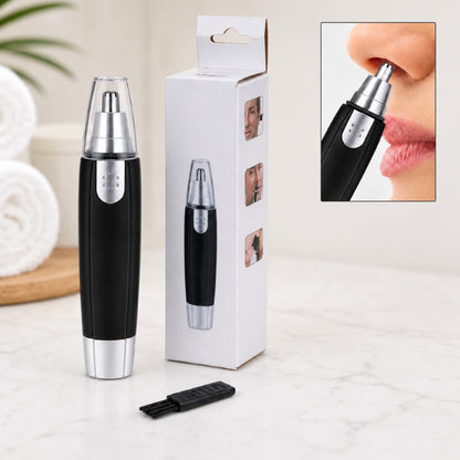 Eyebrow & Nose Hair Trimmer – Painless, Battery-Operated